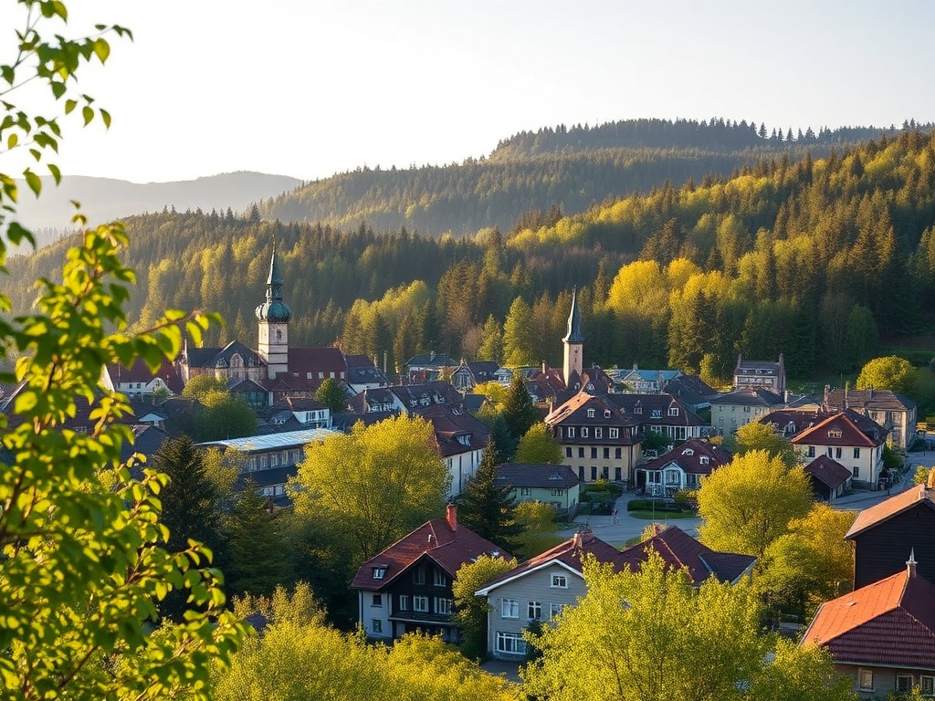 Bociany lecące nad Kamenną Górą, symbol powrotu wiosny i tradycji regionalnych