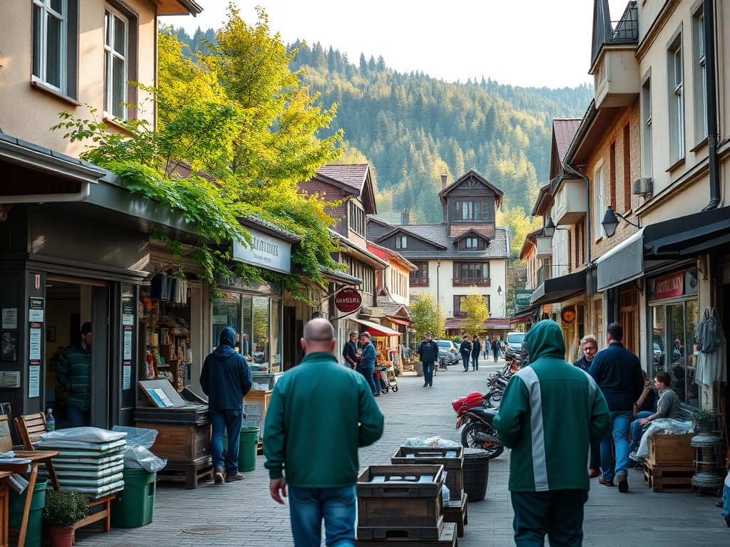 Mapa Kamiennej Góry z zaznaczonymi inwestycjami Funduszy Europejskich