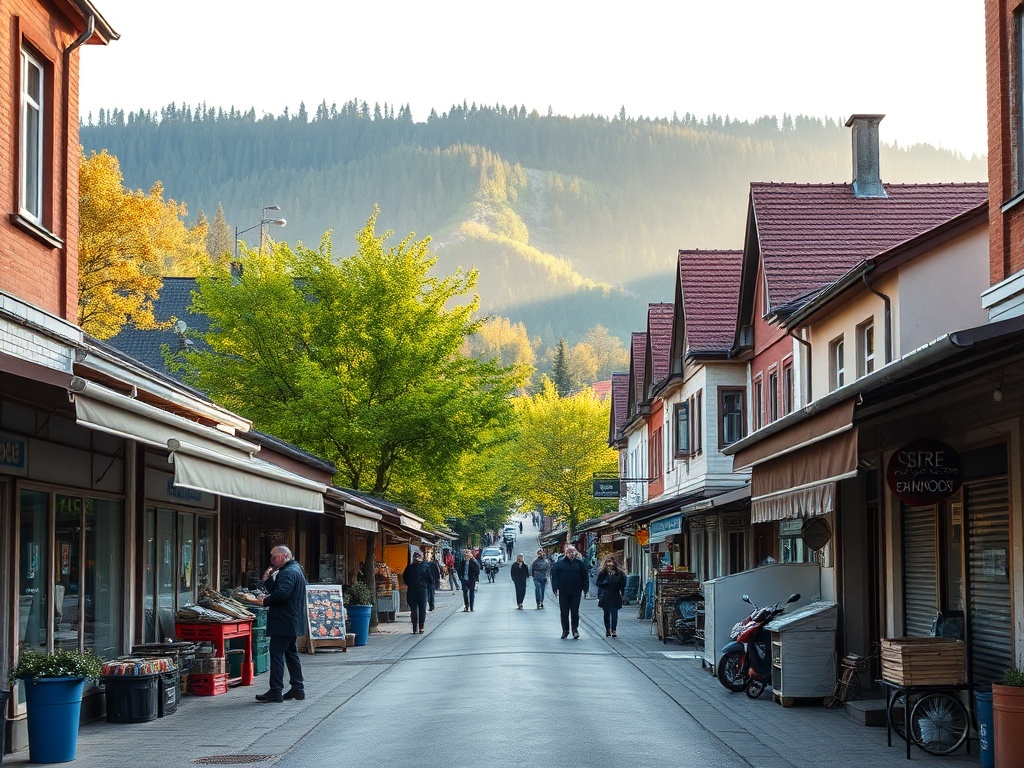 Mapa Kamiennej Góry z symbolami projektów Funduszy Europejskich, podkreślająca Fundusze Europejskie Kamienna Góra.